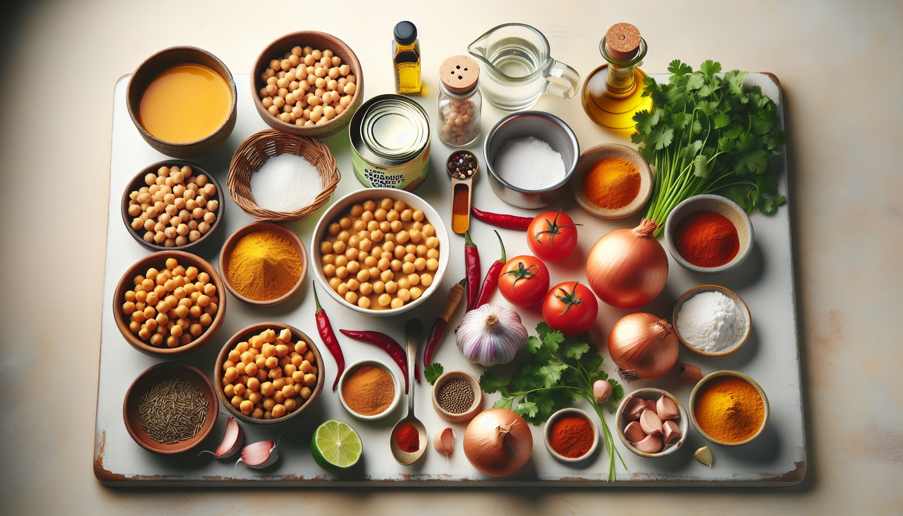 Golden Coconut Curry Chickpeas With Fresh Lime And Garlic Flatbread Recipe