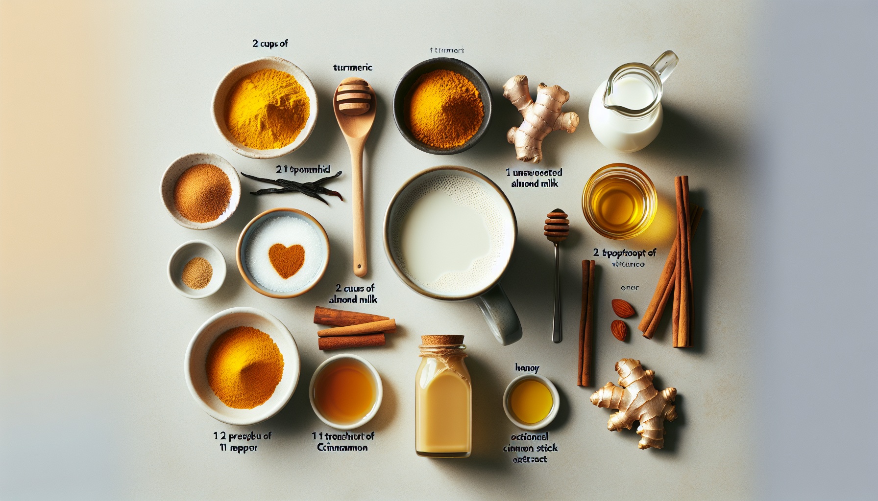 Golden Ginger Turmeric Latte With Honey Cinnamon Swirl Recipe