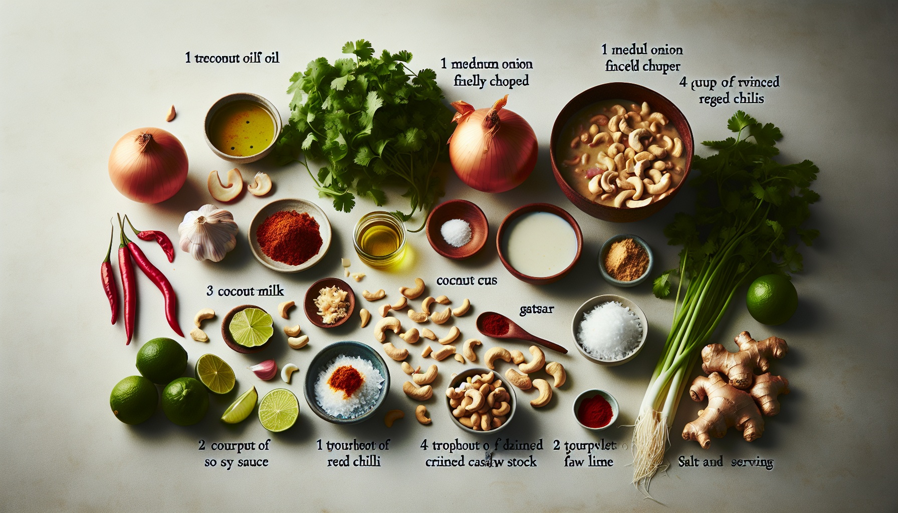 Creamy Coconut Cashew Soup With Lime And Ginger Recipe