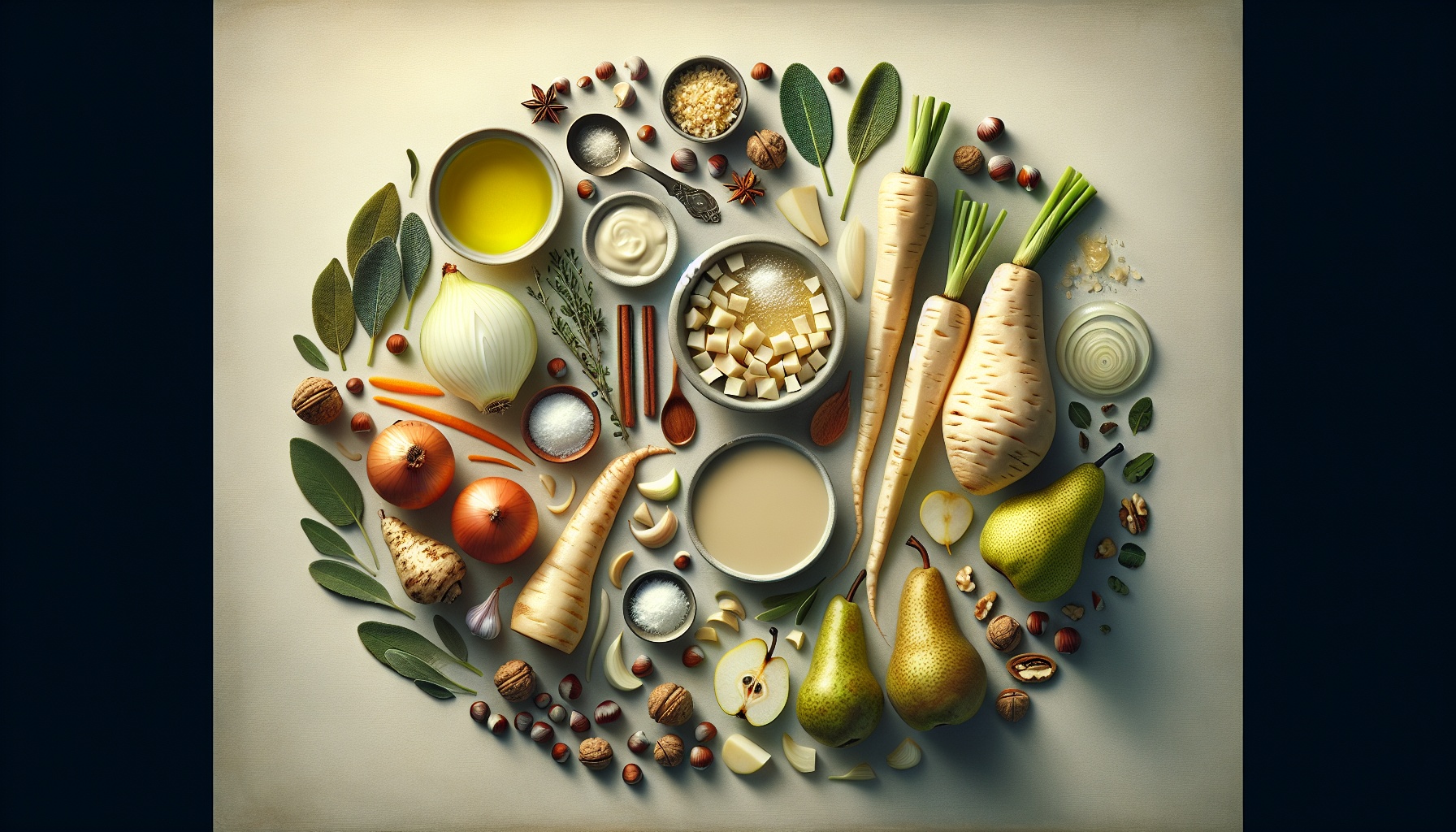 Roasted Parsnip And Pear Soup With Toasted Hazelnut Sage Gremolata Recipe