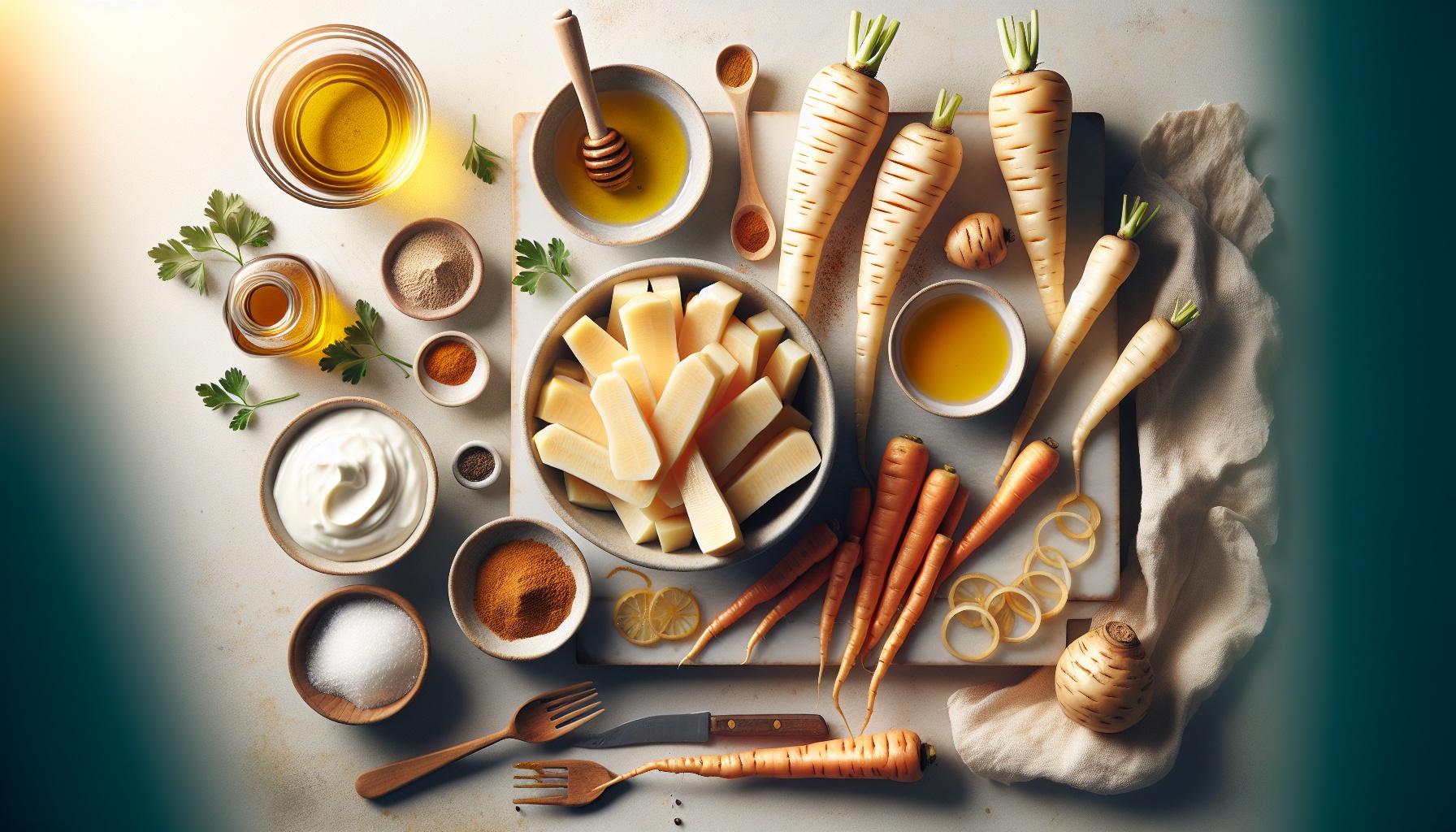 Honey Glazed Roasted Parsnips With Spiced Citrus Yogurt Drizzle Recipe