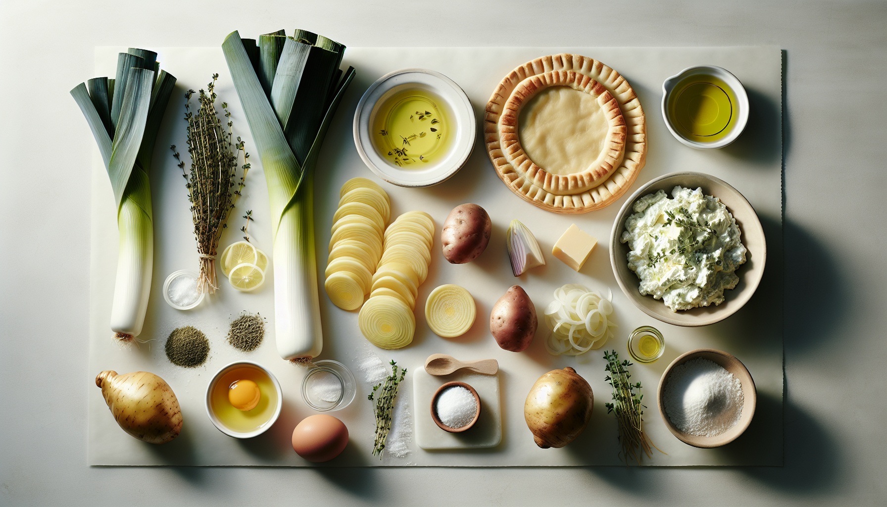 Roasted Leek And Potato Tart With Thyme Lemon Ricotta Recipe