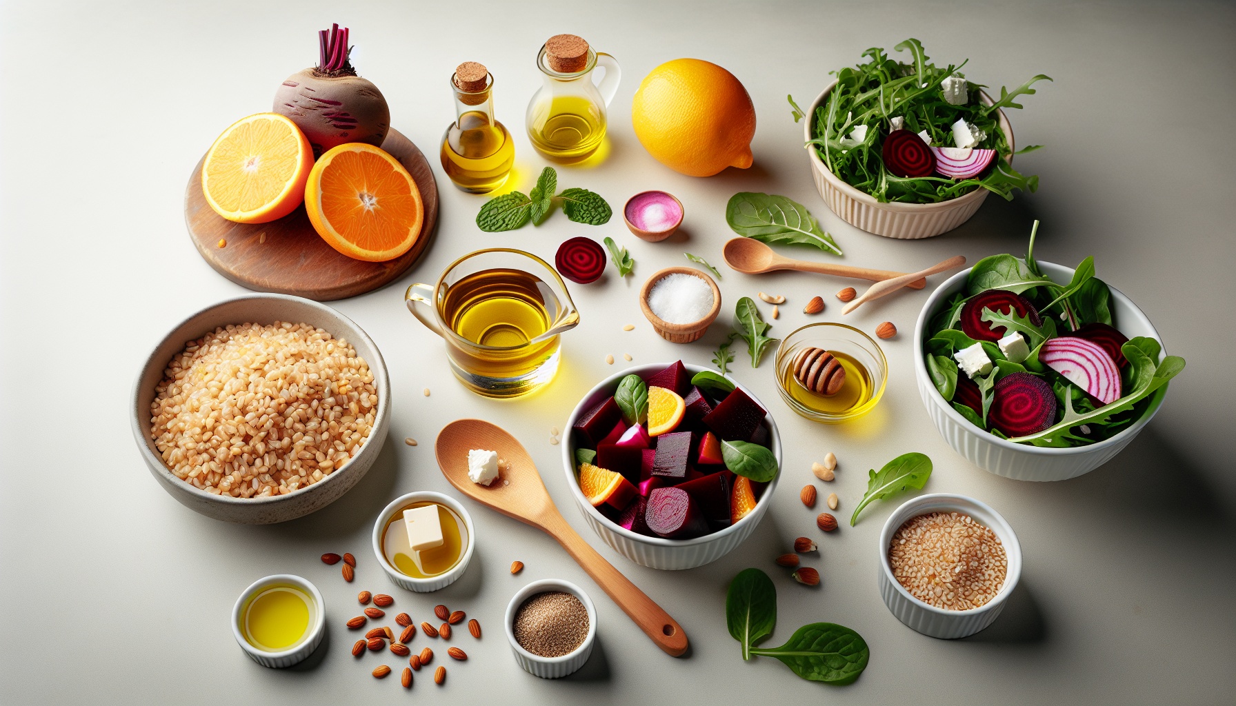 Toasted Farro Salad With Roasted Golden Beets And Citrus Mint Vinaigrette Recipe