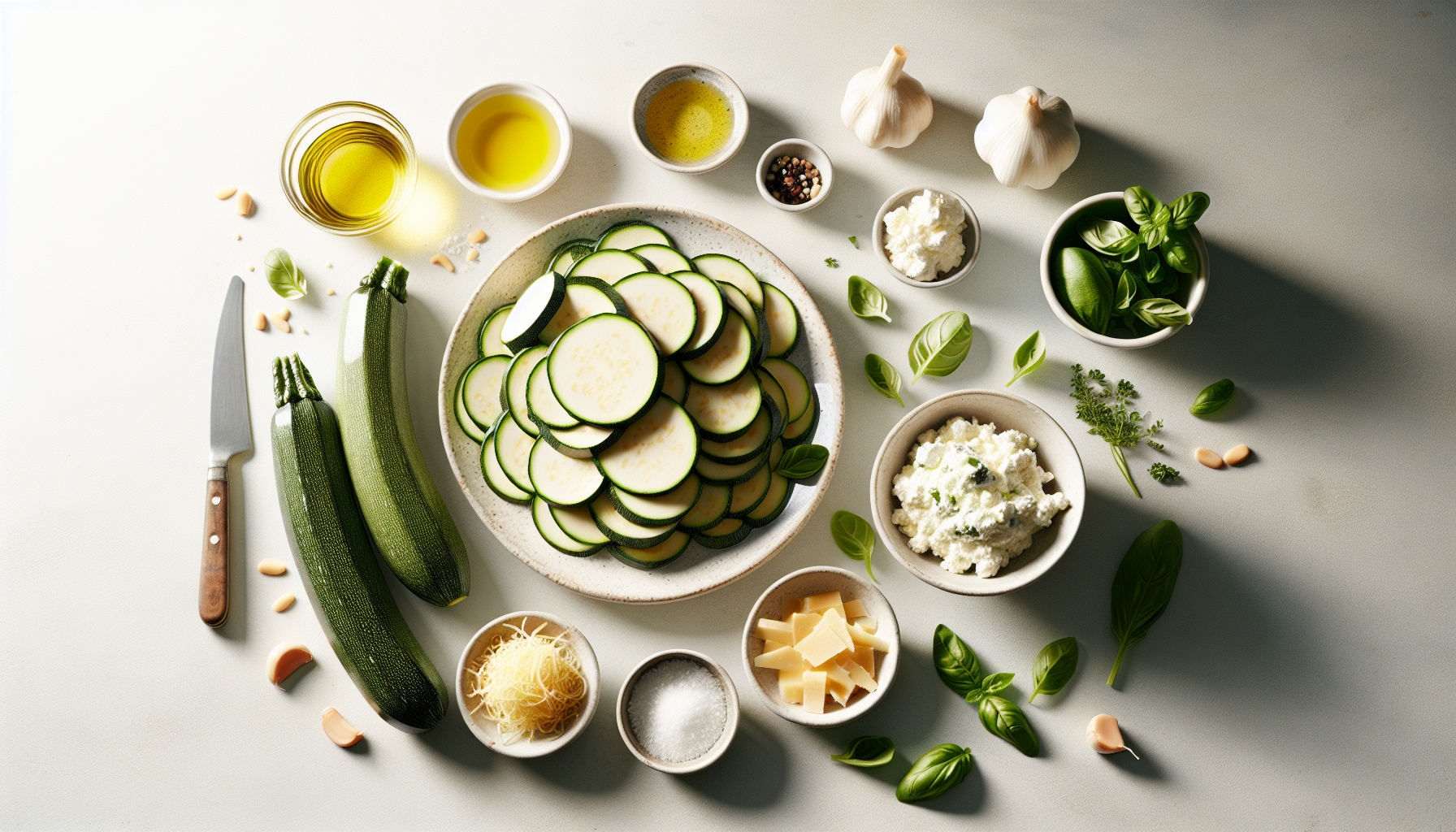 Grilled Zucchini Rolls With Herbed Ricotta And Lemon Basil Drizzle Recipe