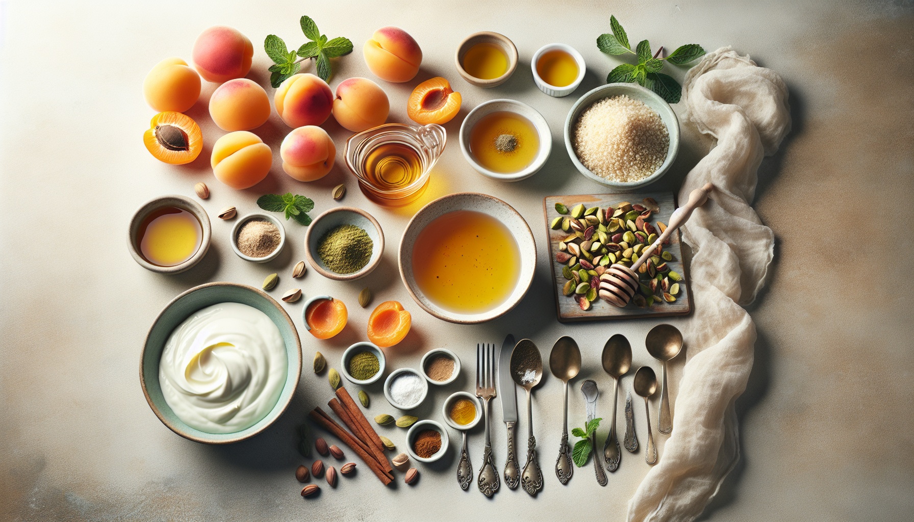 Spiced Honey Roasted Apricots With Pistachio Yogurt And Minted Quinoa Crunch Recipe