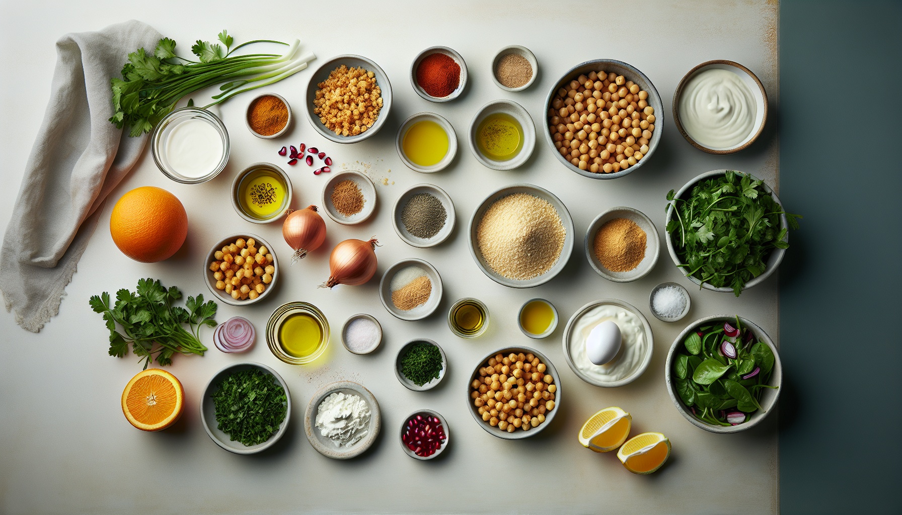 Crispy Chickpea Cakes With Sumac Yogurt And Herb Citrus Salad Recipe