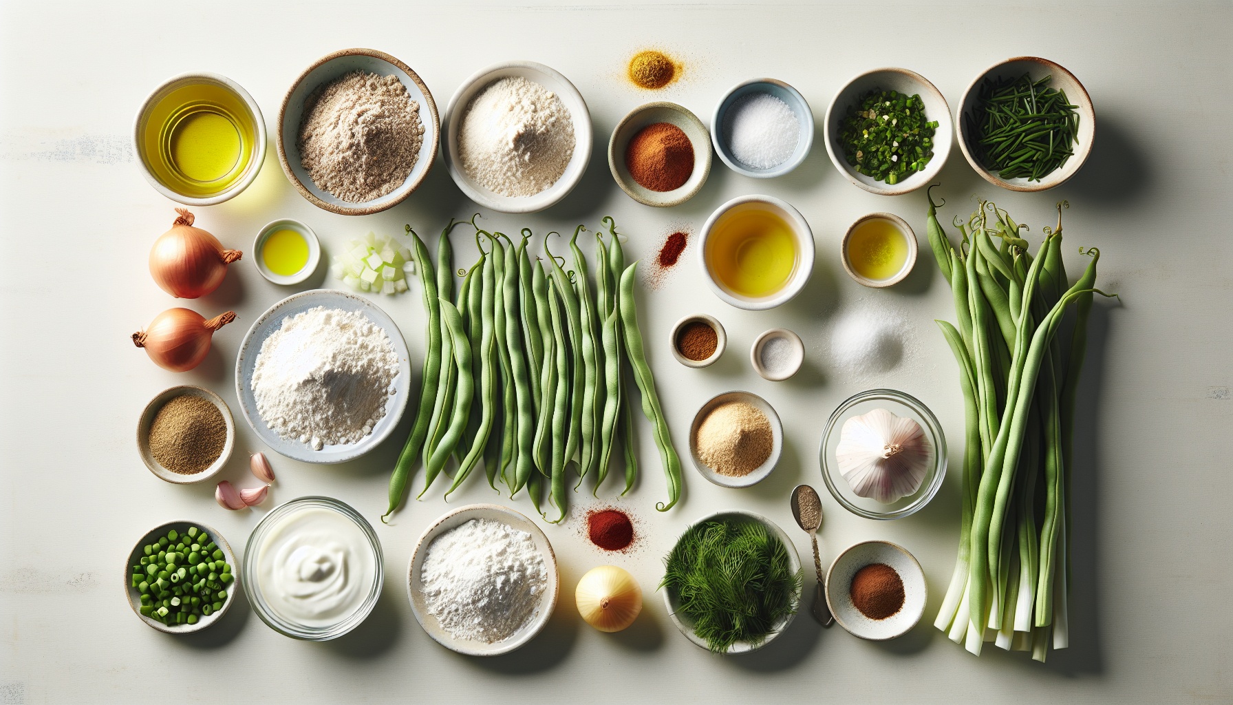 Crispy Green Bean Fritters With Lemon Dill Yogurt Dip Recipe