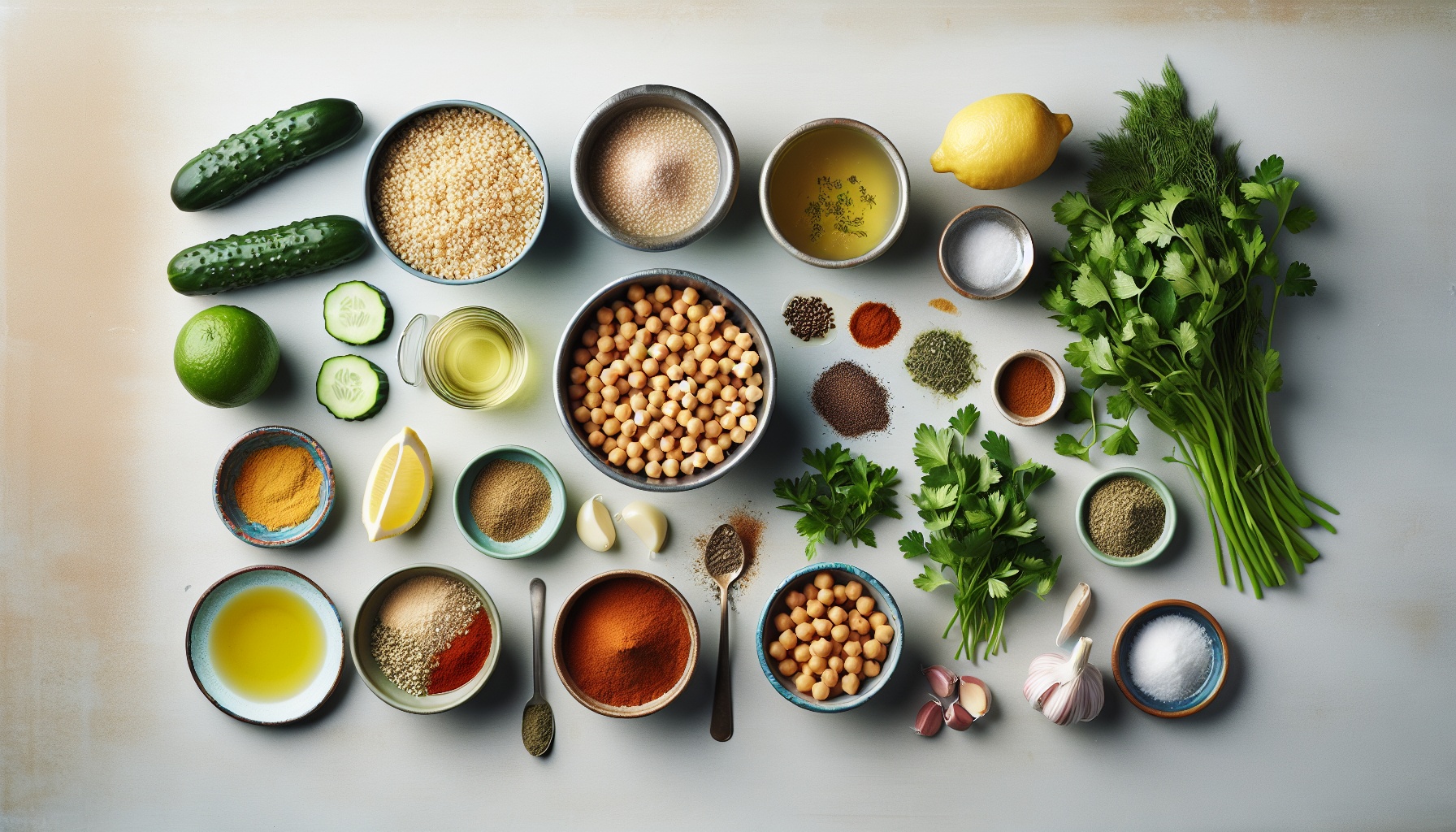 Crispy Chickpea Bowls With Lemon Herb Quinoa And Tahini Cucumber Dressing Recipe