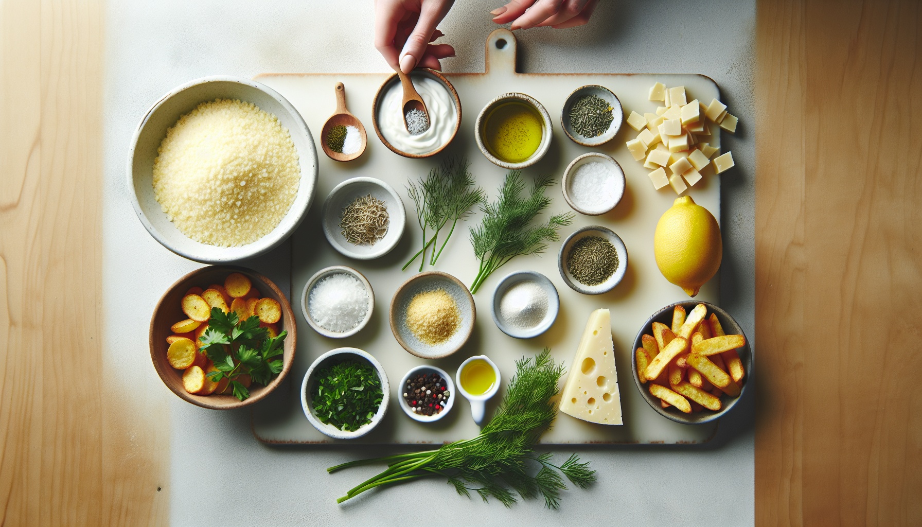 Crispy Lemon Pepper Polenta Fries With Herbed Yogurt Dip Recipe