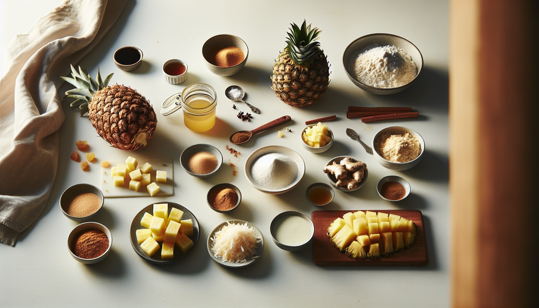 Caramelized Pineapple And Ginger Chutney With Toasted Coconut Flatbread Recipe