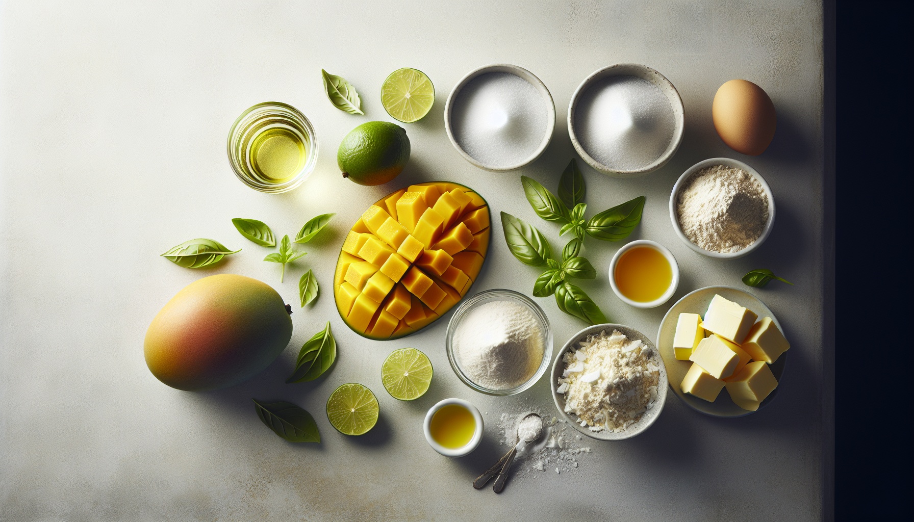 Mango Basil Granita With Lime Coconut Shortbread Crumble Recipe
