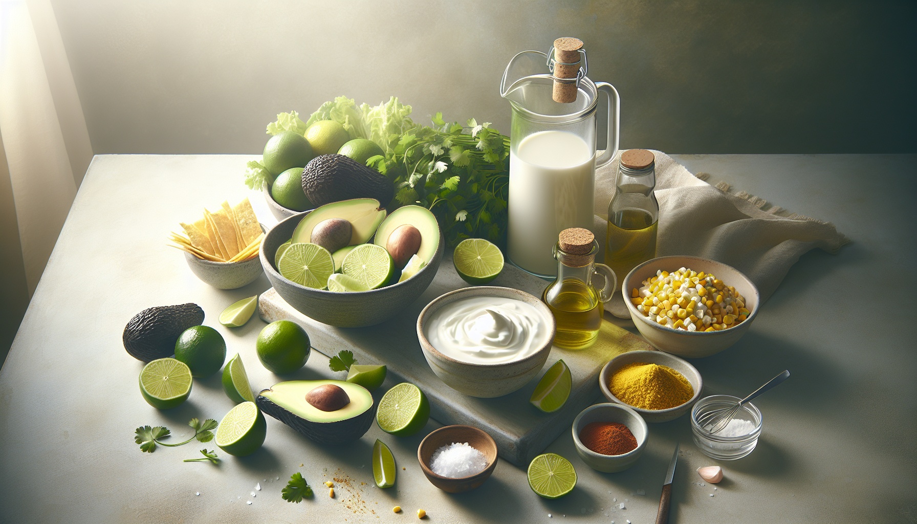 Chilled Avocado Lime Soup With Spiced Corn Relish And Crunchy Tortilla Garnish Recipe