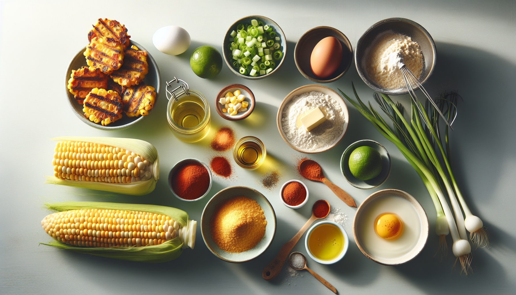 Grilled Sweet Corn Fritters With Lime Chipotle Crema And Smoky Paprika Dust Recipe