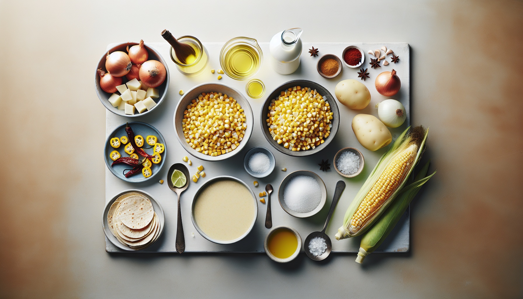 Smoky Corn Chowder With Roasted Hatch Chiles And Crispy Tortilla Strips Recipe