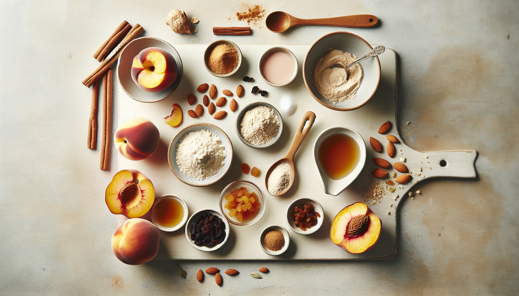 Spiced Peach And Ginger Chutney With Toasted Almond Flatbreads Recipe