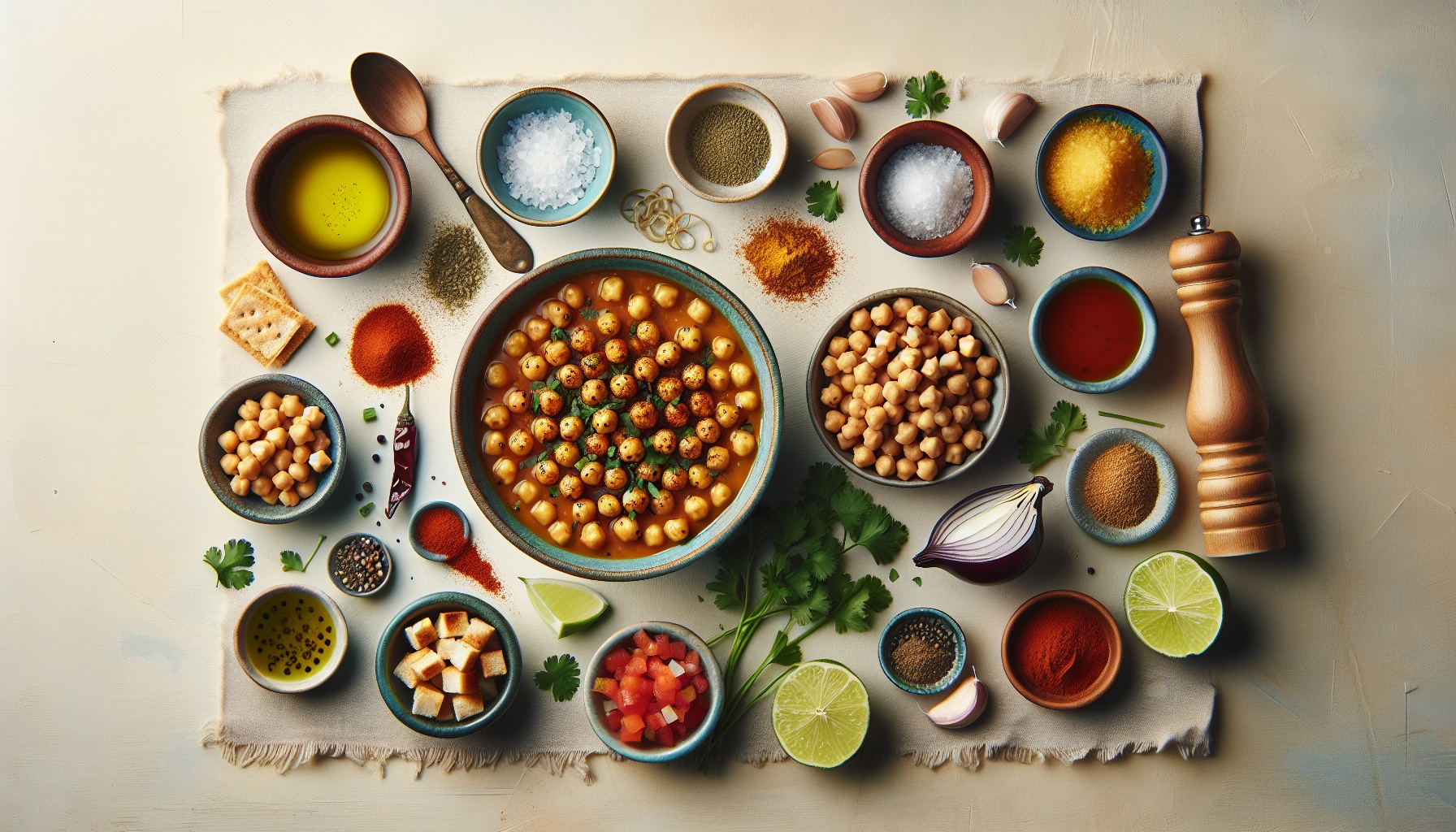 Smoky Grilled Chickpea Soup With Cumin Lime Oil And Crispy Garlic Croutons Recipe