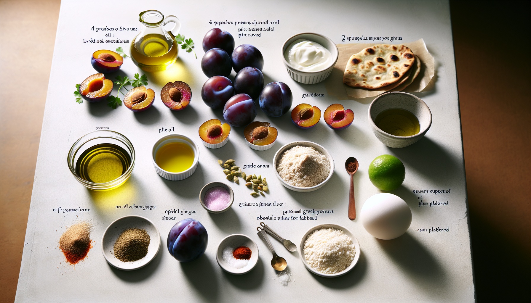 Grilled Summer Plum Chutney With Cardamom Flatbread And Lime Yogurt Recipe