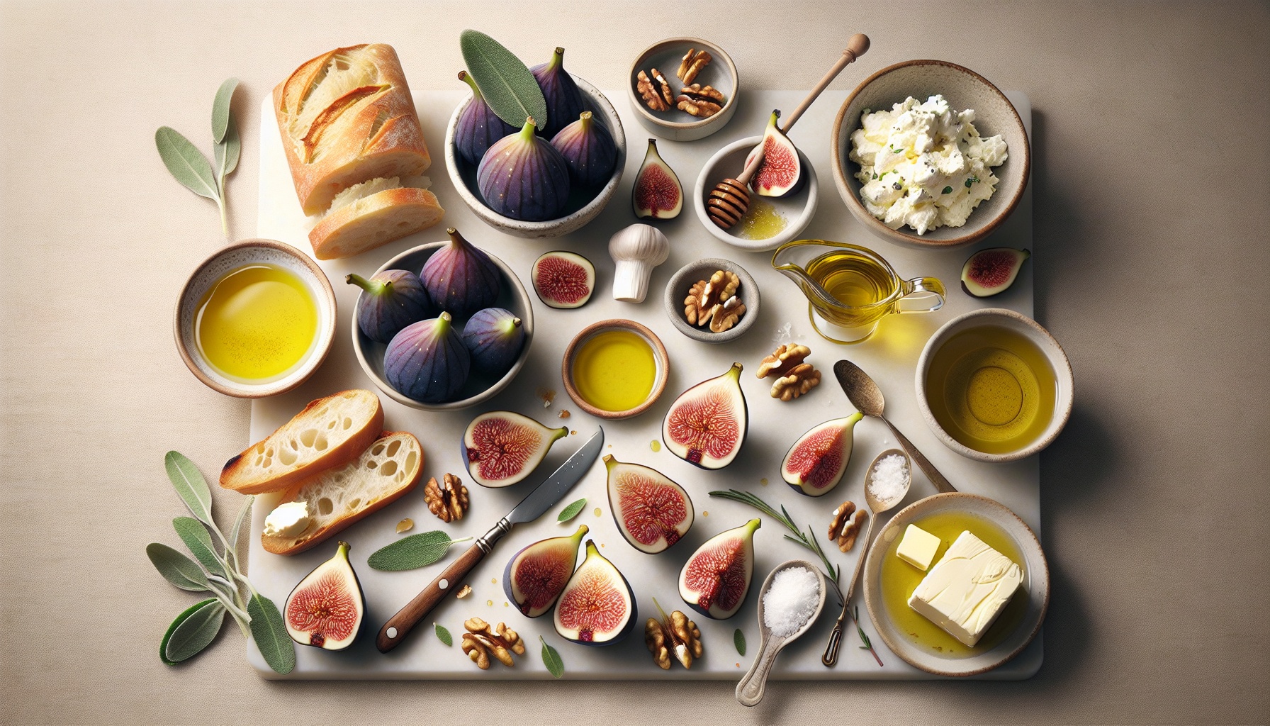 Honey Roasted Fig Crostini With Lemon Ricotta And Crispy Sage Recipe