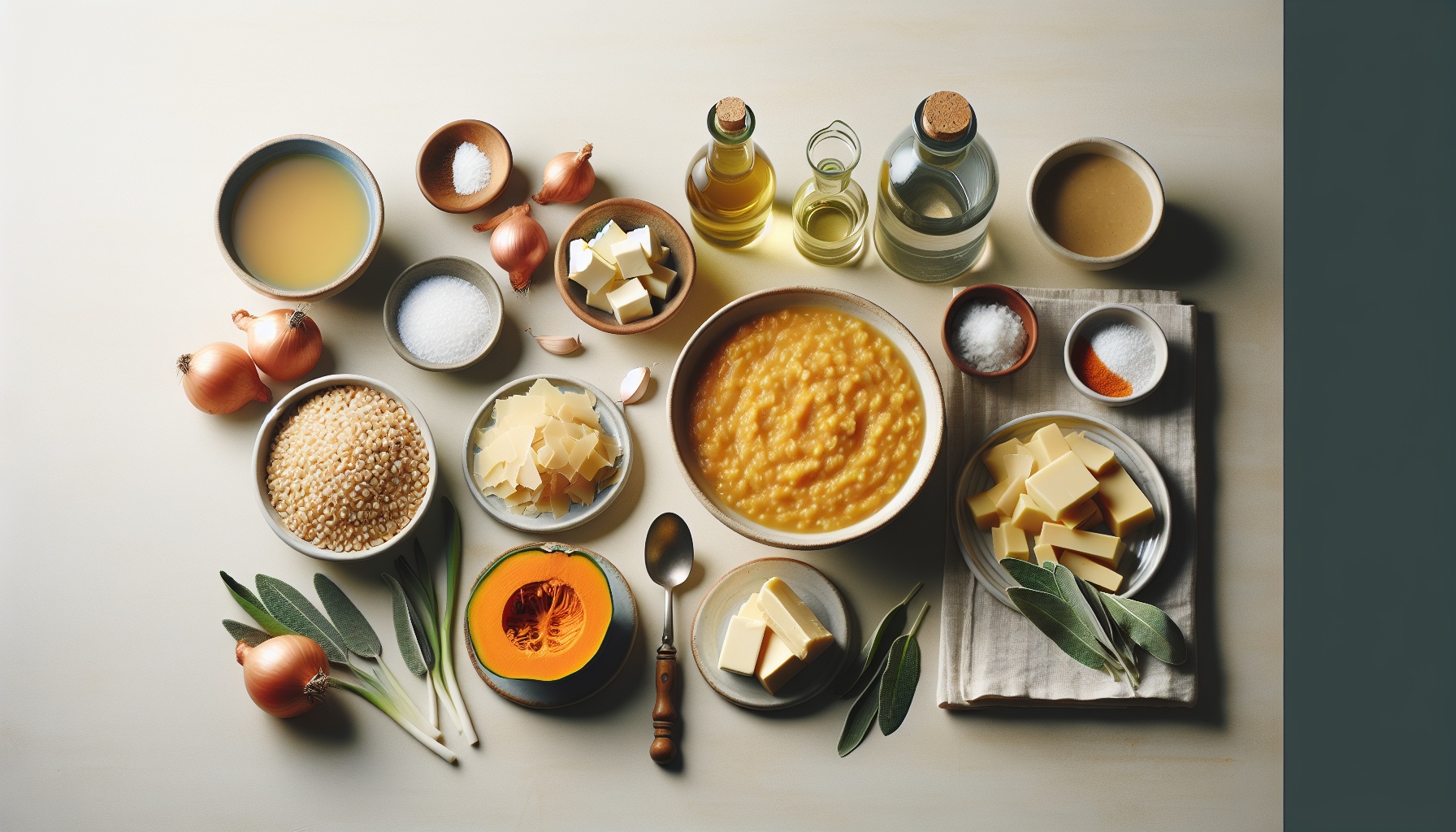 Harvest Pumpkin Farro Risotto With Sage Brown Butter And Crispy Shallots Recipe