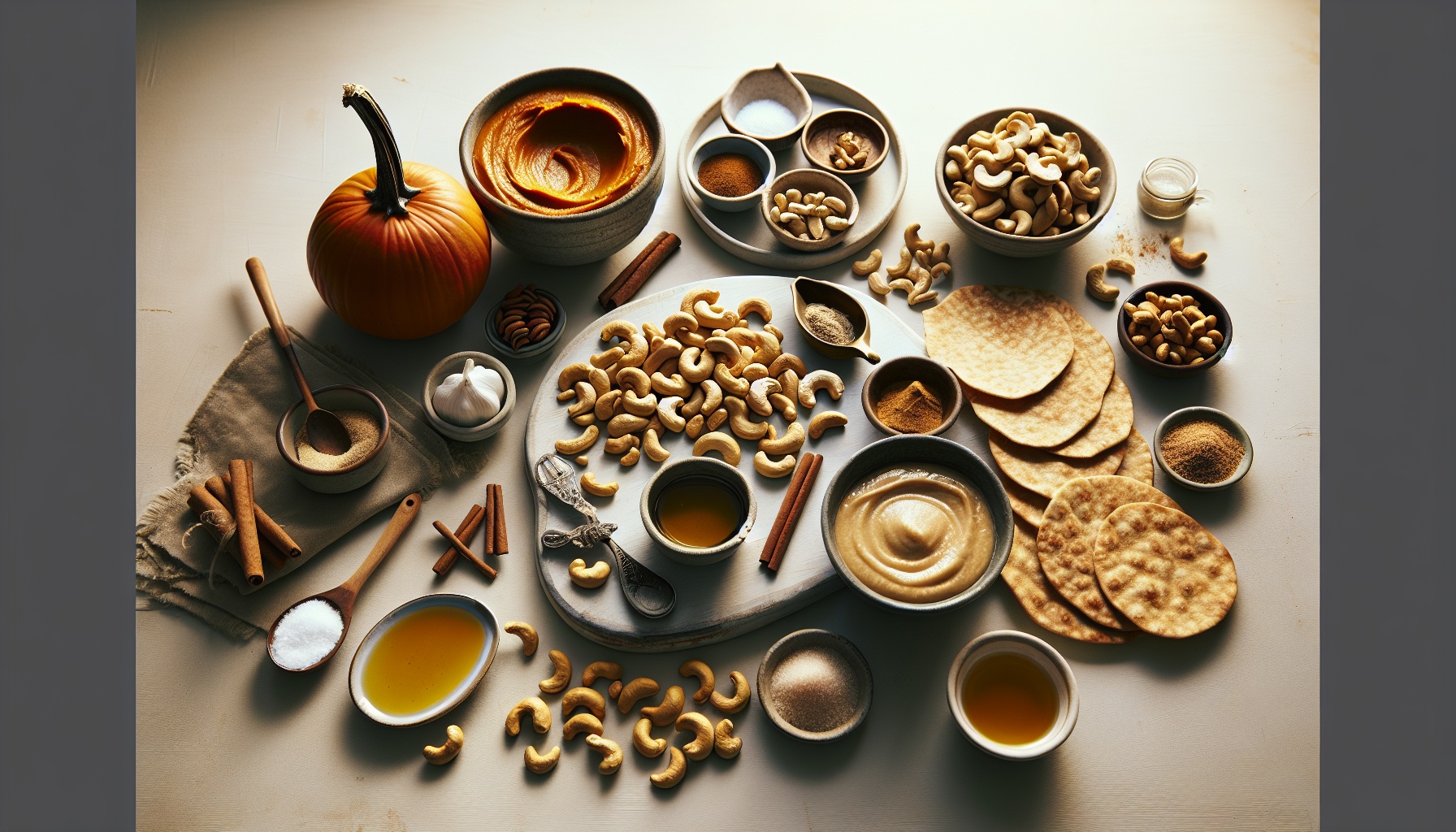 Spiced Pumpkin Cashew Dip With Maple Ginger Pita Chips Recipe