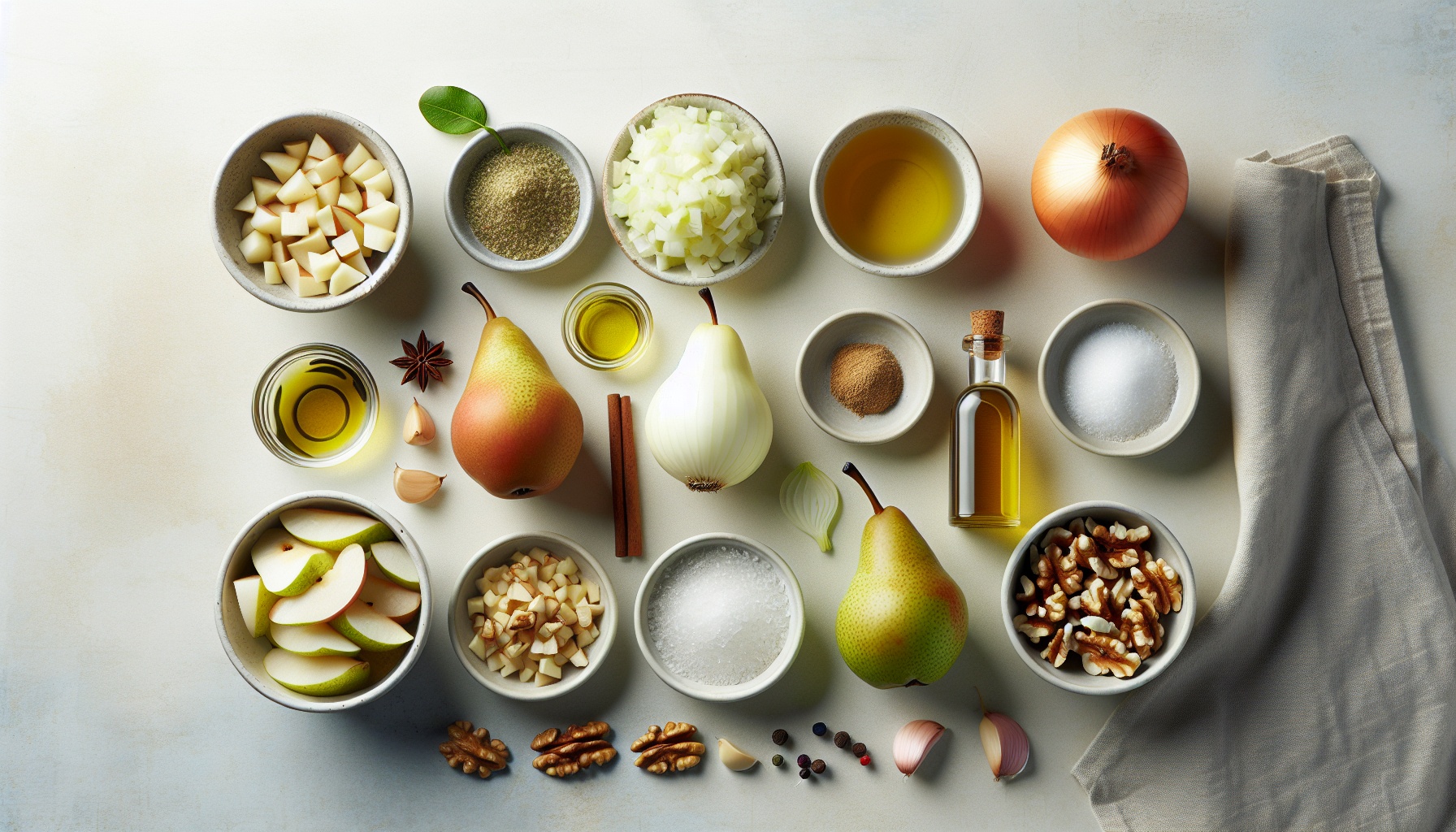 Autumn Spiced Pear Soup With Coconut Cream And Walnut Dust Recipe