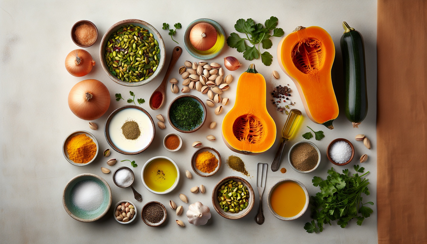 Butternut Squash And Saffron Soup With Spiced Pistachio Gremolata Recipe