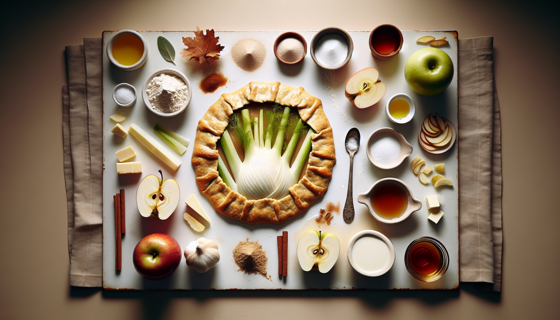 Caramelized Fennel And Apple Galette With Sage Maple Cream Recipe