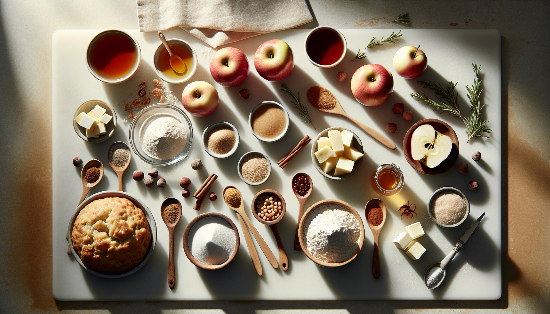 Spiced Maple Apple Butter With Rosemary Hazelnut Biscuit Crumble Recipe