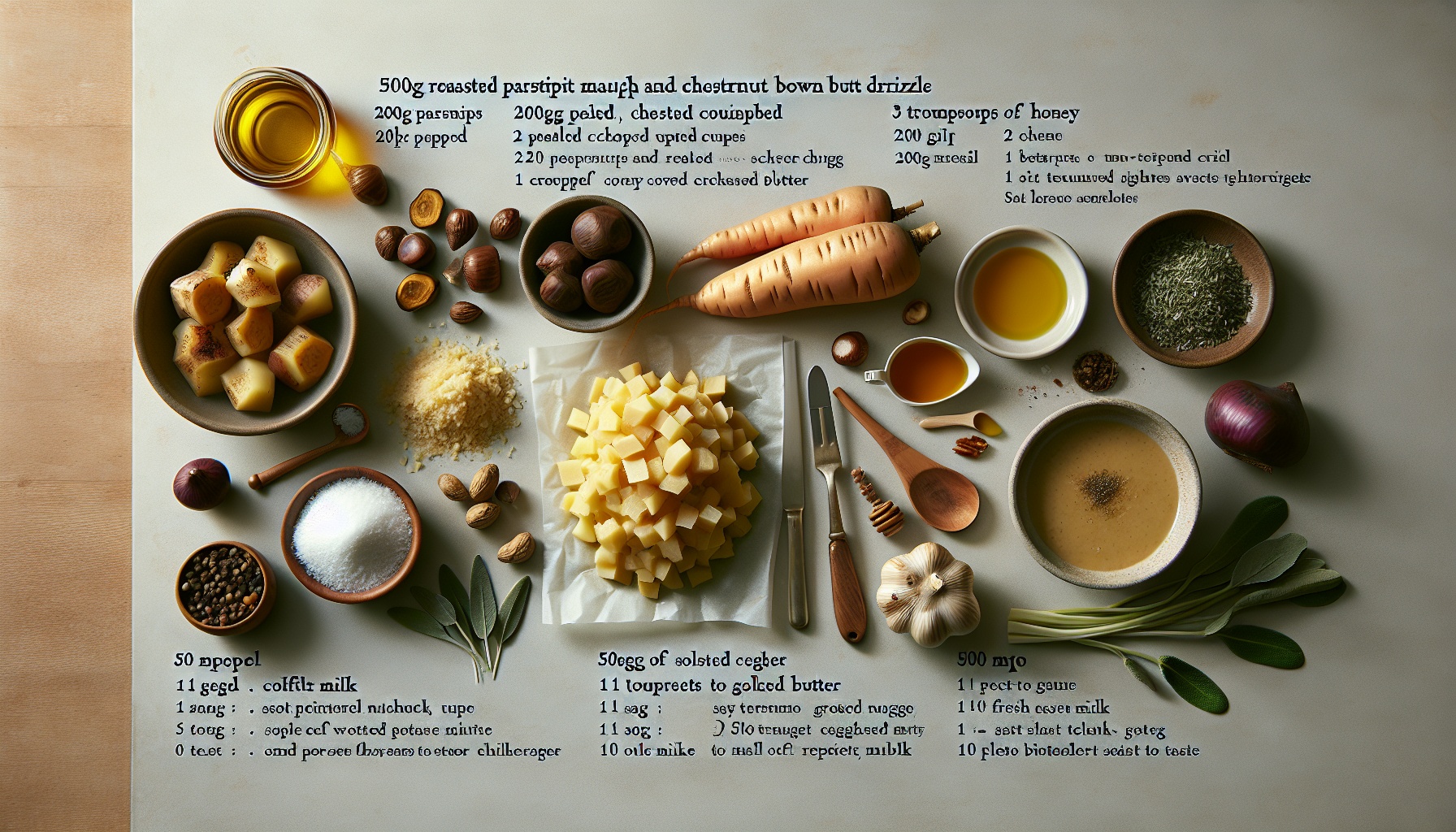 Honey Roasted Parsnip And Chestnut Mash With Sage Brown Butter Drizzle Recipe