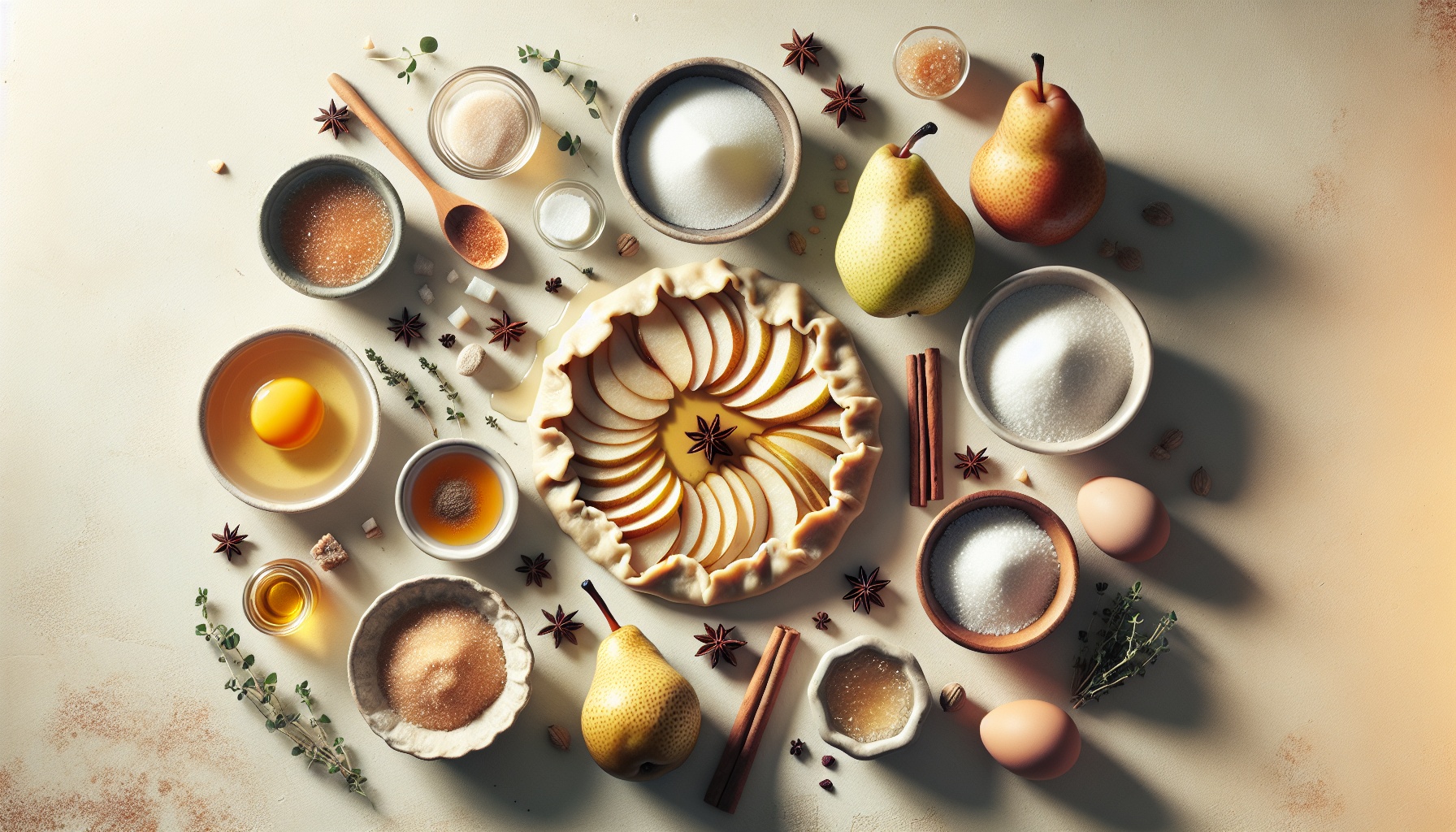 Spiced Maple Pear Galette With Lemon Thyme Honey Drizzle Recipe