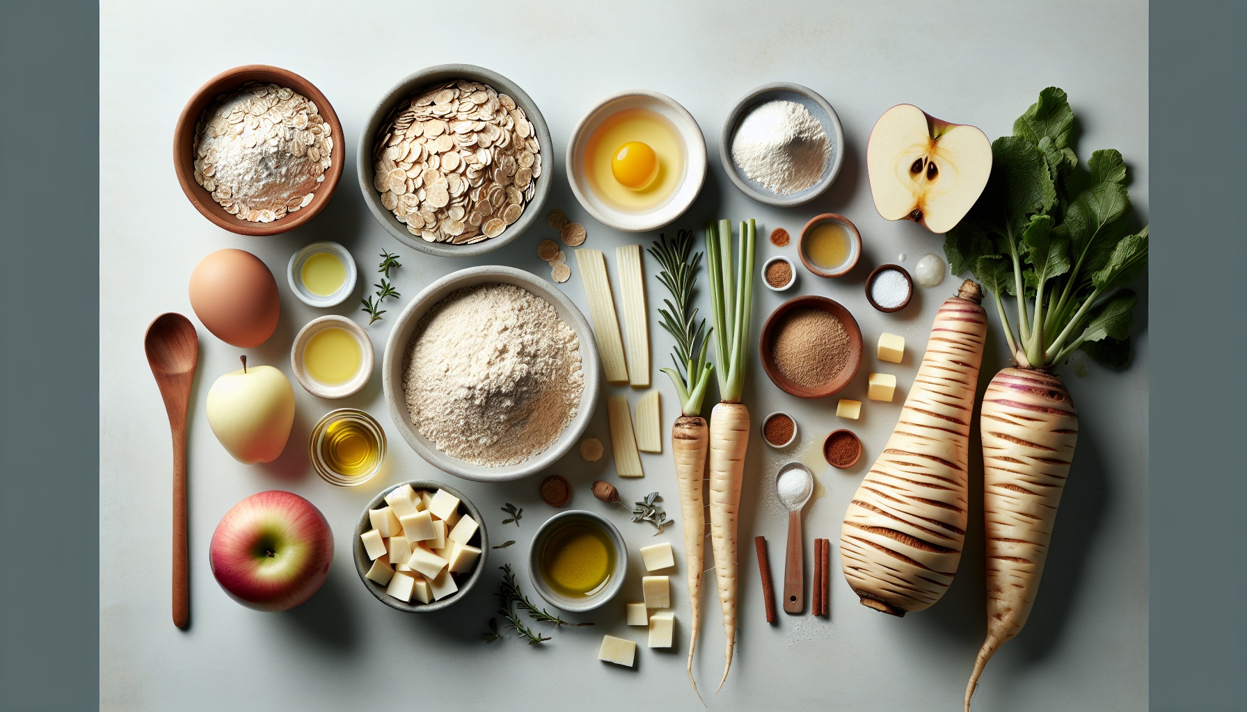 Roasted Parsnip And Apple Tart With Savory Rosemary Oat Crust Recipe