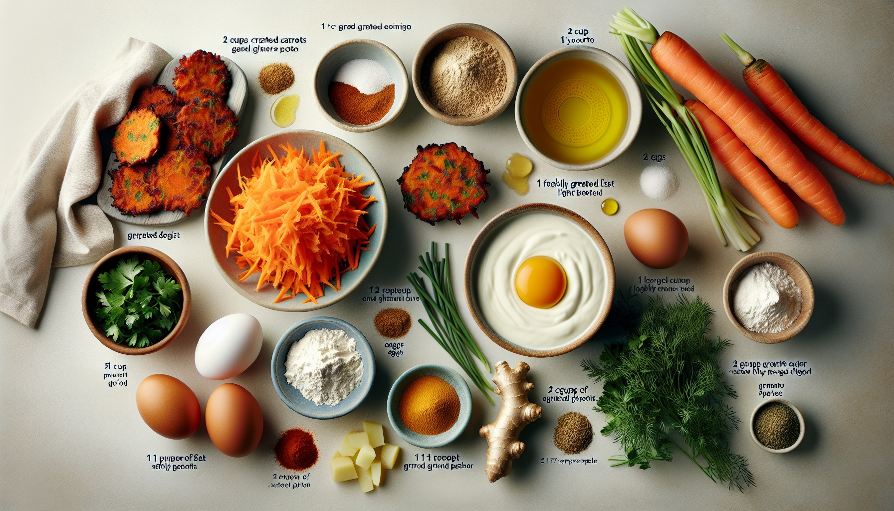 Spiced Carrot And Ginger Latkes With Citrus Herb Yogurt Dip Recipe