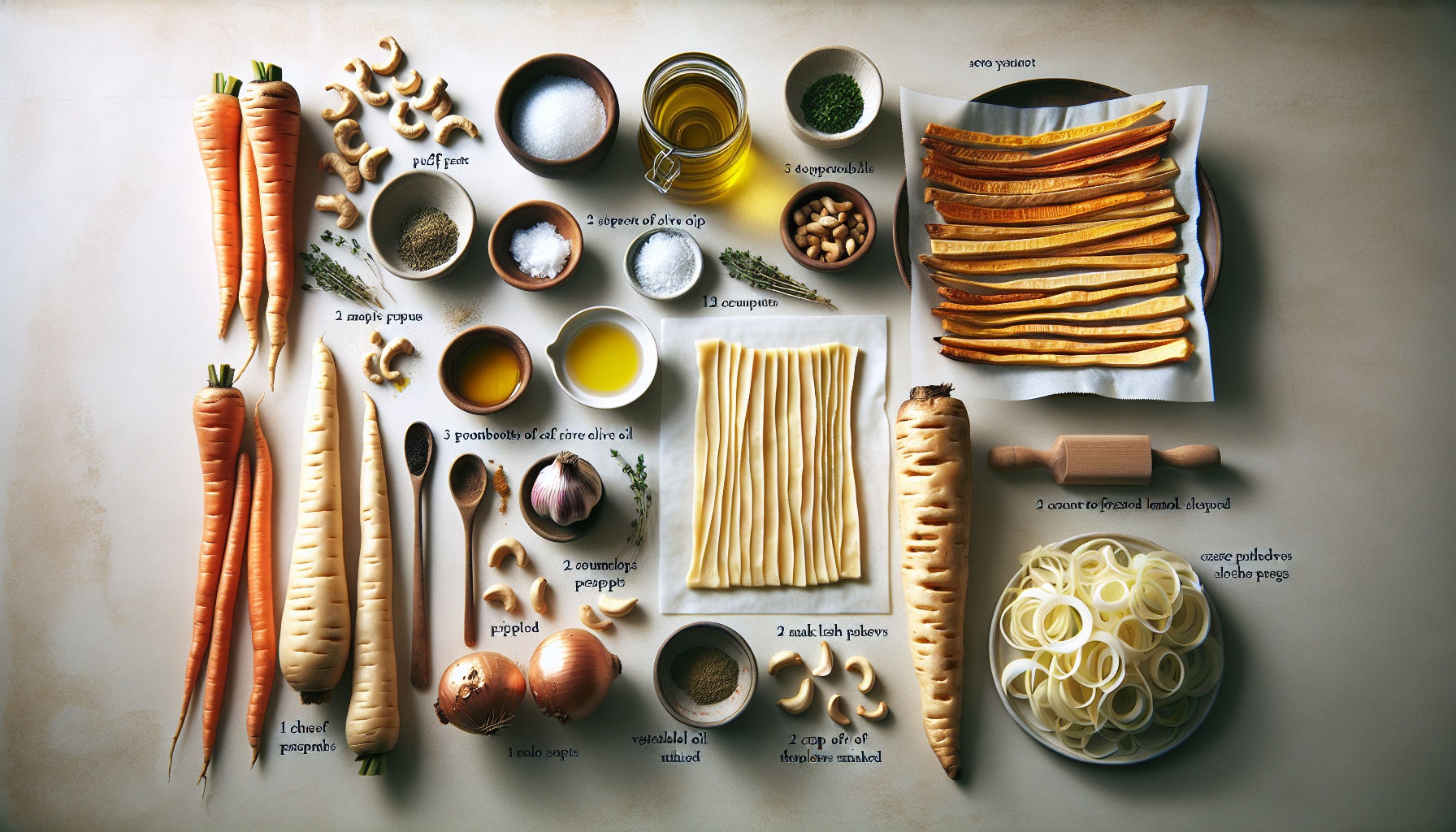 Maple Roasted Parsnip Tart With Savory Thyme Cashew Cream And Crispy Leek Garnish Recipe