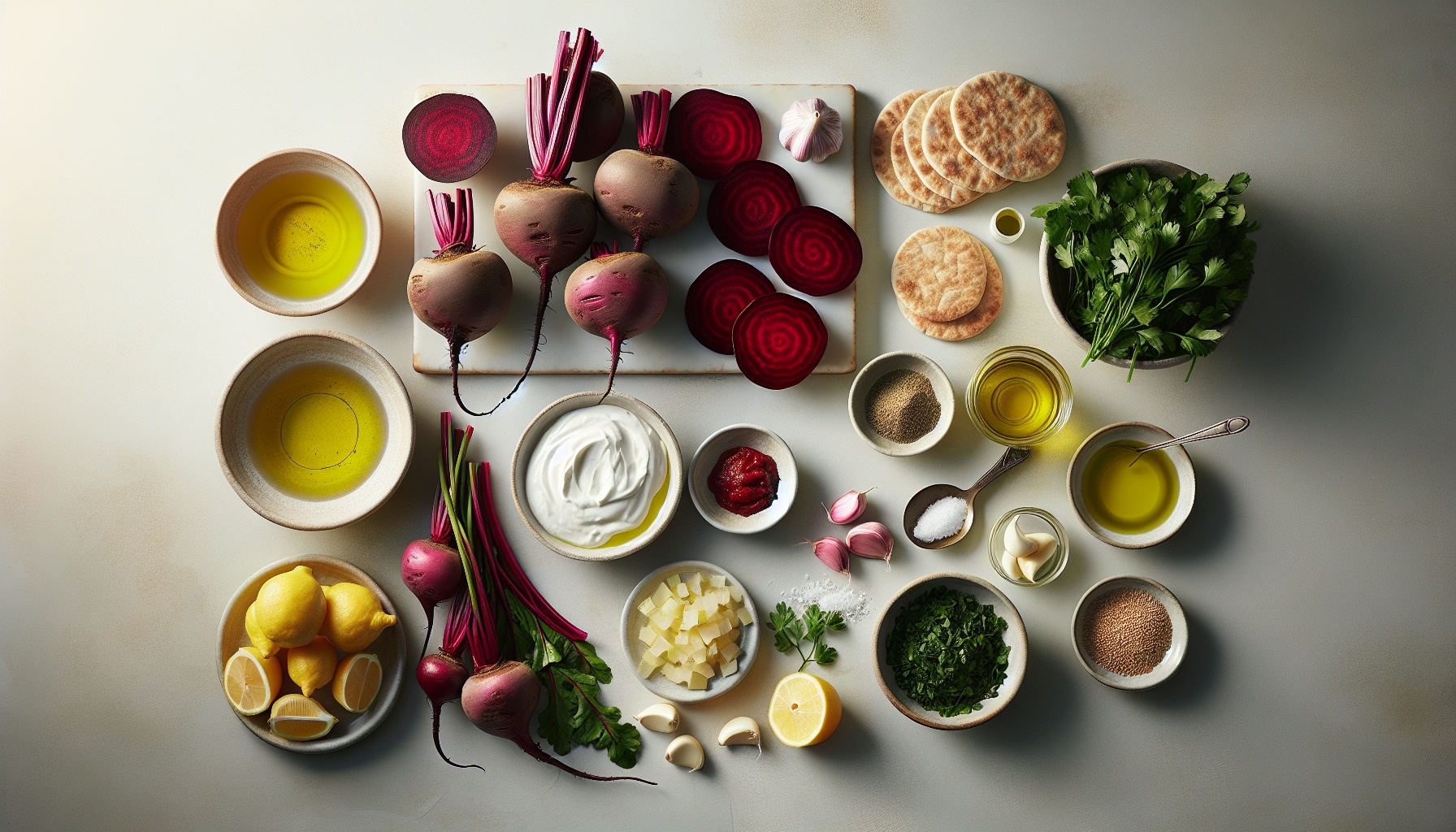 Harissa Roasted Beet Dip With Lemon Parsley Pita Chips Recipe